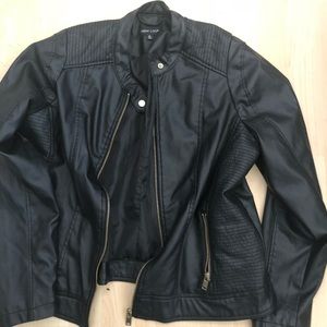 Women’s Black Biker Jacket 1x